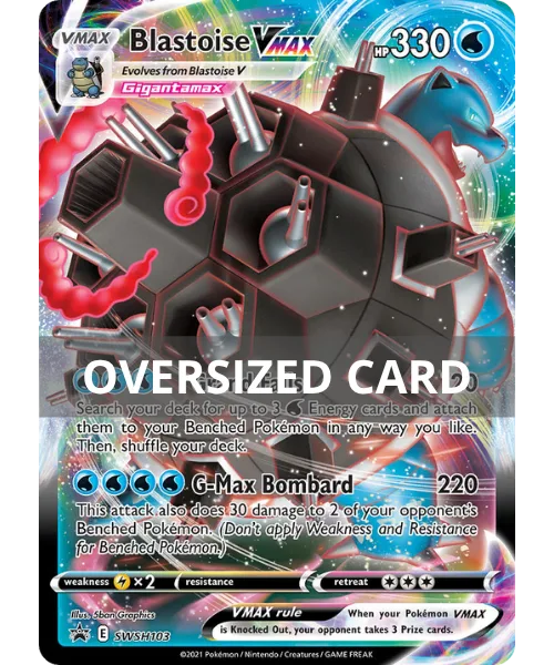 Blastoise VMAX #SWSH103 Oversized SWSH Black Star Promos Pokemon card