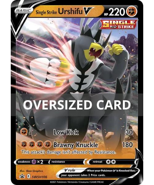 Single Strike Urshifu V #SWSH106 Oversized SWSH Black Star Promos Pokemon card