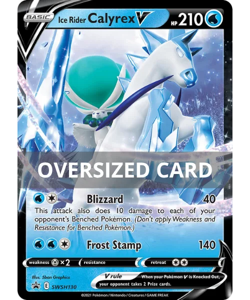 Ice Rider Calyrex V #SWSH130 Oversized SWSH Black Star Promos Pokemon card