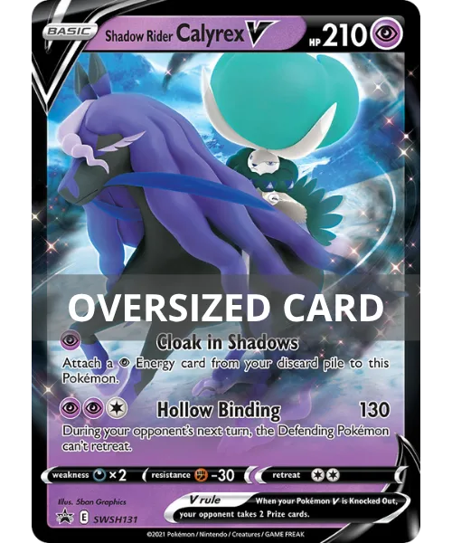 Shadow Rider Calyrex V #SWSH131 Oversized SWSH Black Star Promos Pokemon card