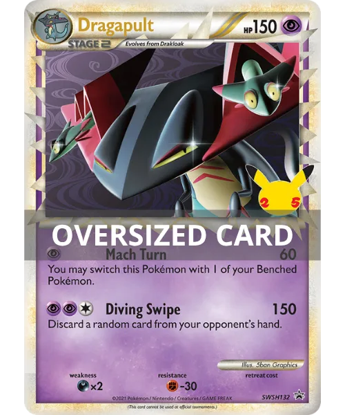 Dragapult #SWSH132 Oversized SWSH Black Star Promos Pokemon card