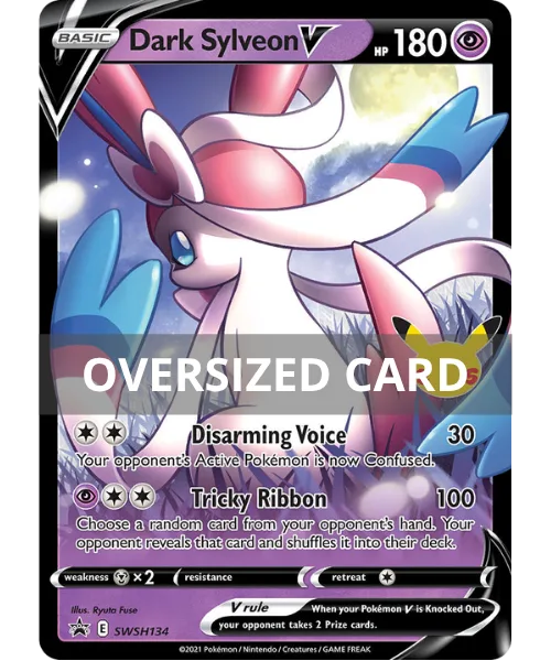 Dark Sylveon V #SWSH134 Oversized SWSH Black Star Promos Pokemon card