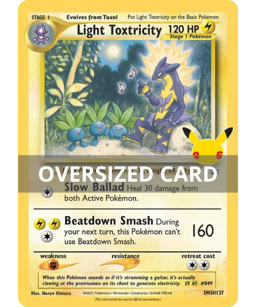 Light Toxtricity #SWSH137 Oversized SWSH Black Star Promos Pokemon card