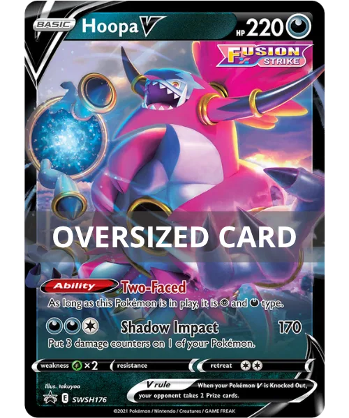 Hoopa V #SWSH176 Oversized SWSH Black Star Promos Pokemon card