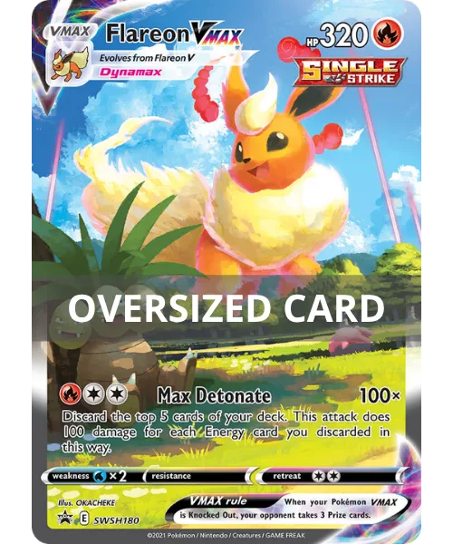 Flareon VMAX #SWSH180 Oversized SWSH Black Star Promos Pokemon card