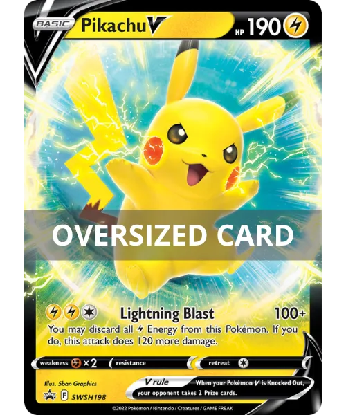 Pikachu V #SWSH198 Oversized SWSH Black Star Promos Pokemon card
