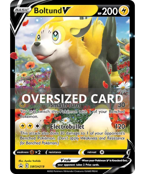 Boltund V #SWSH219 Oversized SWSH Black Star Promos Pokemon card