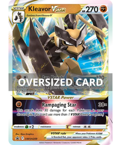 Kleavor VSTAR #SWSH249 Oversized SWSH Black Star Promos Pokemon card