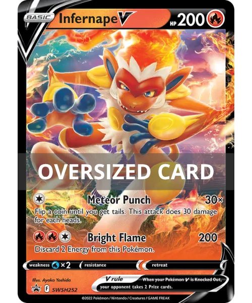 Infernape V #SWSH252 Oversized SWSH Black Star Promos Pokemon card