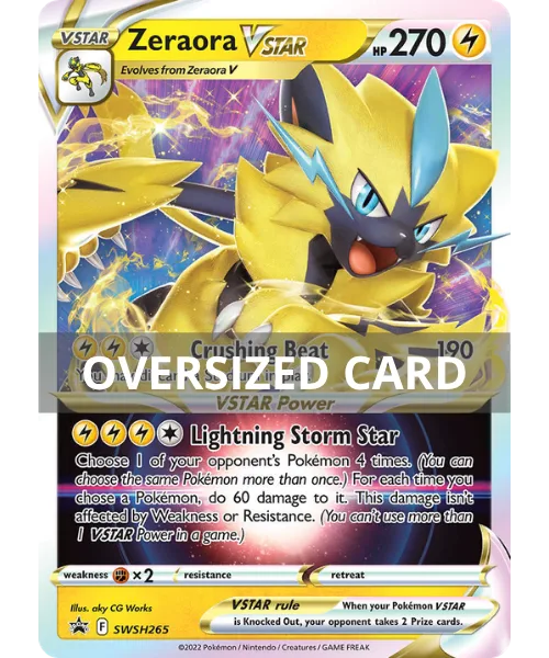 Zeraora VSTAR #SWSH265 Oversized SWSH Black Star Promos Pokemon card