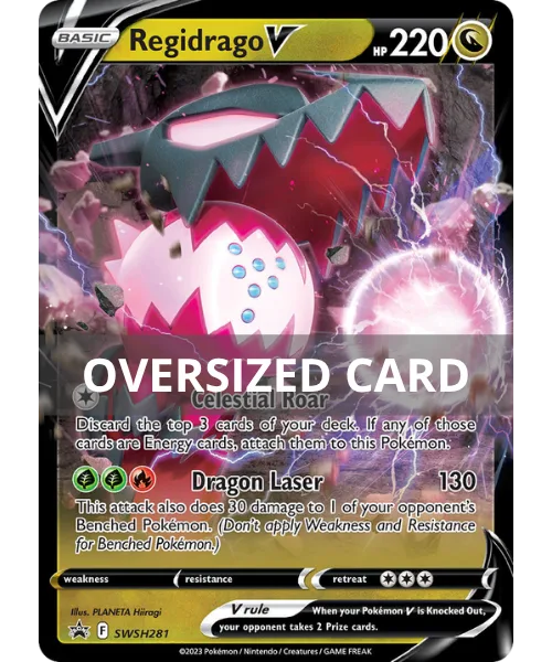 Regidrago V #SWSH281 Oversized SWSH Black Star Promos Pokemon card