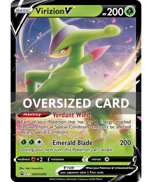 Virizion V #SWSH295 Oversized SWSH Black Star Promos Pokemon card