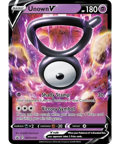 Unown V #SWSH300 SWSH Black Star Promos Pokemon card