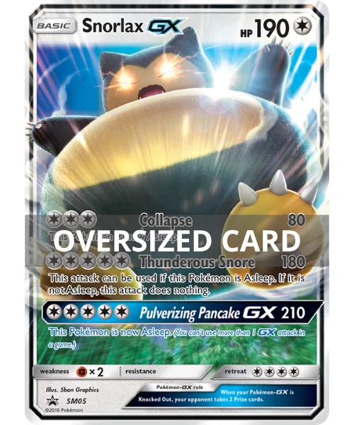 Snorlax GX #SM05 Oversized SM Black Star Promos Pokemon card