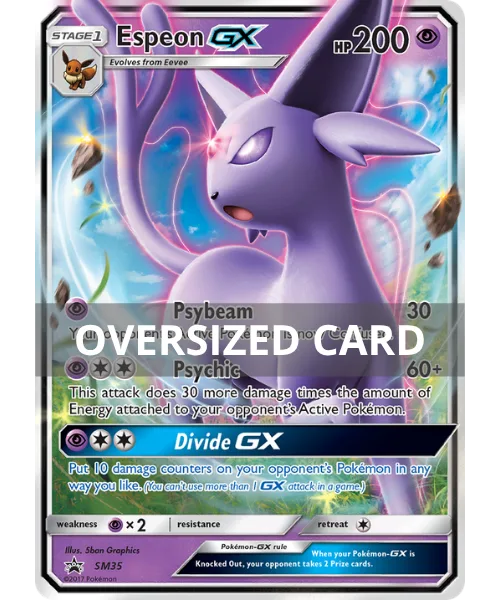 Espeon-GX #SM35 Oversized SM Black Star Promos Pokemon card
