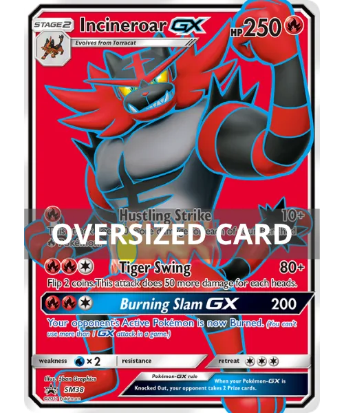 Incineroar-GX #SM38 Oversized SM Black Star Promos Pokemon card