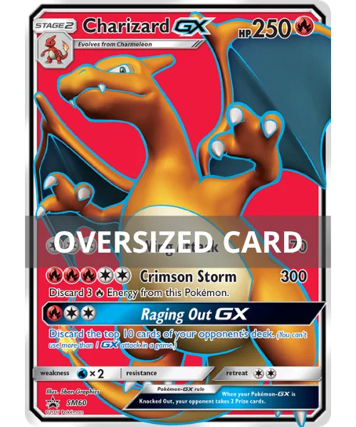 Charizard GX #SM60 Oversized SM Black Star Promos Pokemon card