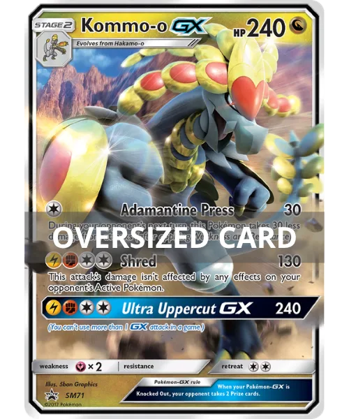 Kommo-o-GX #SM71 Oversized SM Black Star Promos Pokemon card