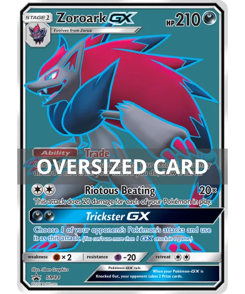 Zoroark-GX #SM84 Oversized SM Black Star Promos Pokemon card