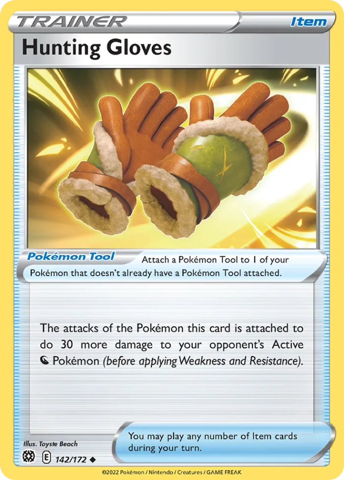 Hunting Gloves #142 Brilliant Stars Pokemon card