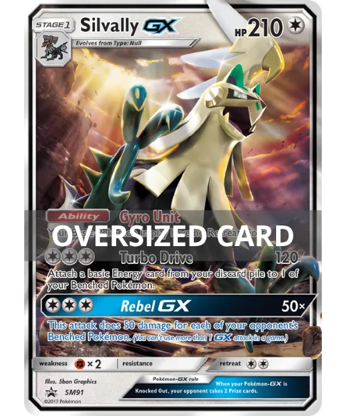 Silvally-GX #SM91 Oversized SM Black Star Promos Pokemon card