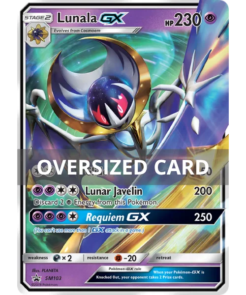 Lunala-GX #SM103 Oversized SM Black Star Promos Pokemon card
