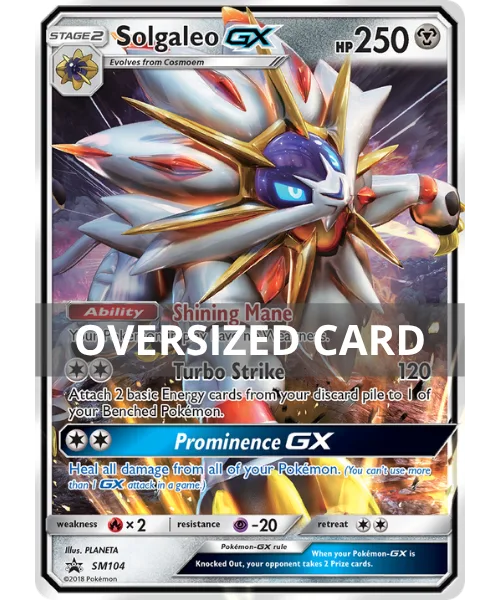 Solgaleo-GX #SM104 Oversized SM Black Star Promos Pokemon card