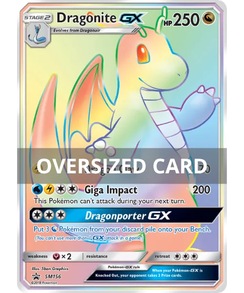 Dragonite-GX #SM156 Oversized SM Black Star Promos Pokemon card