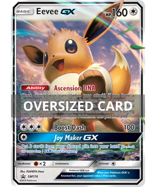 Eevee-GX #SM174 Oversized SM Black Star Promos Pokemon card