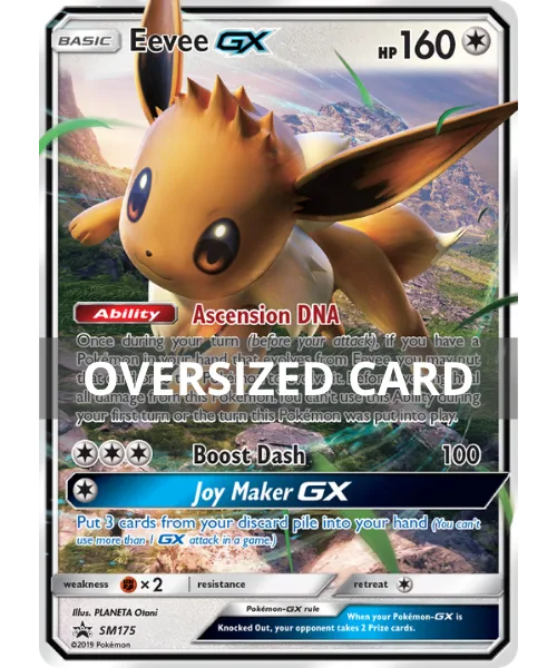 Eevee-GX #SM175 Oversized SM Black Star Promos Pokemon card