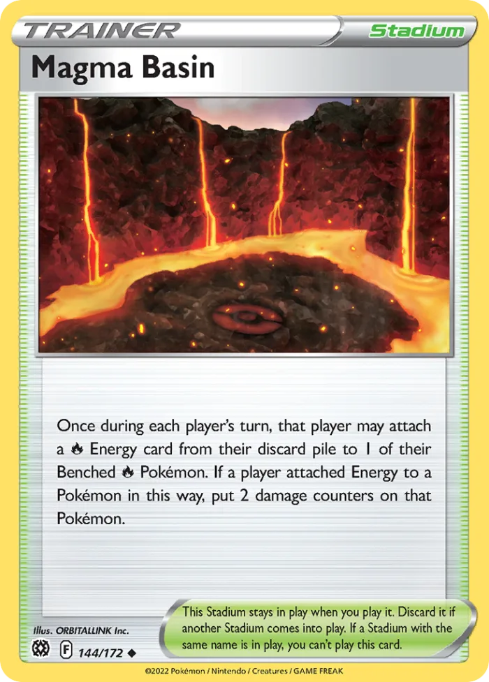 Magma Basin #144 Brilliant Stars Pokemon card