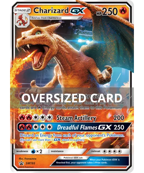 Charizard-GX #SM195 Oversized SM Black Star Promos Pokemon card