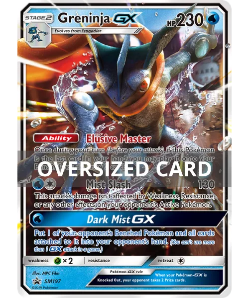 Greninja-GX #SM197 Oversized SM Black Star Promos Pokemon card