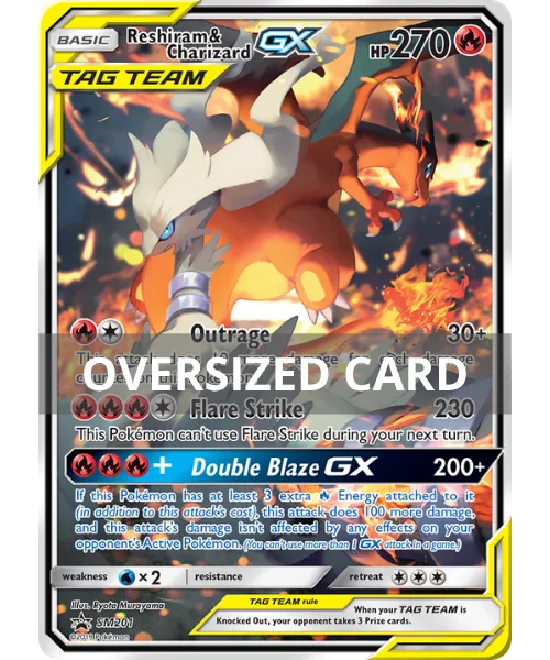 Reshiram & Charizard-GX #SM201 SM Black Star Promos Pokemon card