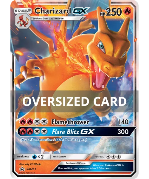 Charizard-GX #SM211 Oversized SM Black Star Promos Pokemon card