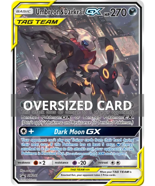 Umbreon & Darkrai-GX #SM241 Oversized SM Black Star Promos Pokemon card
