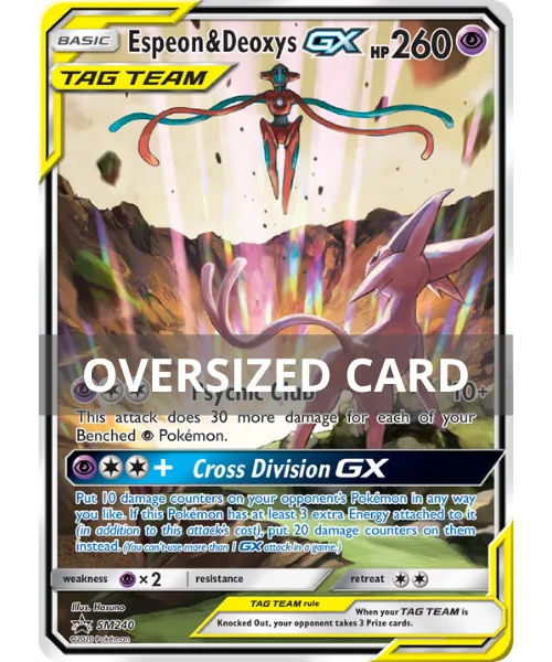Espeon & Deoxys-GX #SM240 SM Black Star Promos Pokemon card
