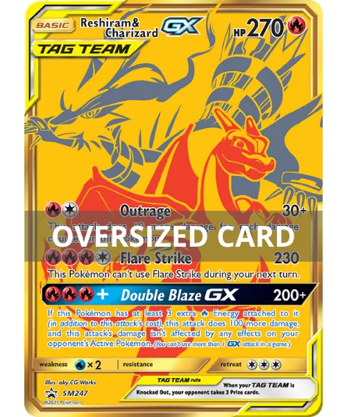 Reshiram & Charizard-GX #SM247 SM Black Star Promos Pokemon card