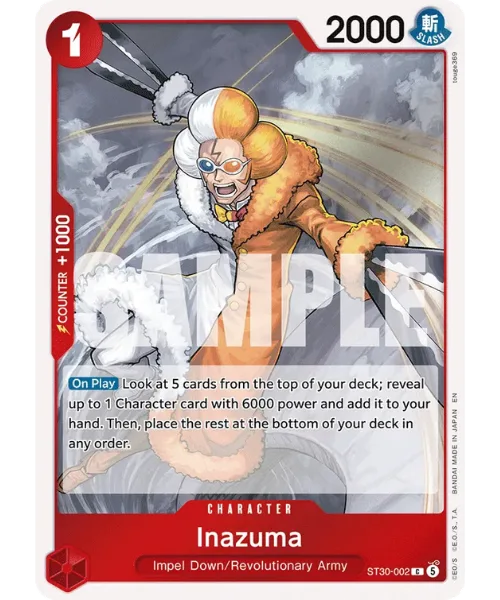 Inazuma #ST30-002 EX Luffy & Ace One Piece card