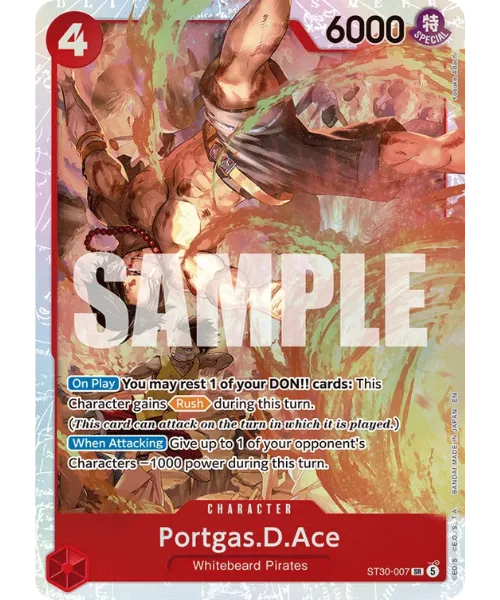 Portgas.D.Ace #ST30-007 EX Luffy & Ace One Piece card