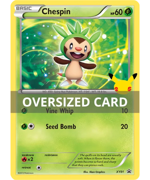 Chespin #XY01 Oversized XY Black Star Promos Pokemon card