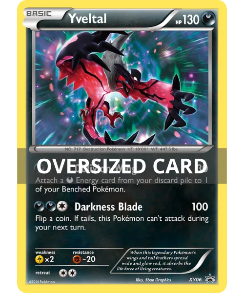 Yveltal #XY06 Oversized XY Black Star Promos Pokemon card