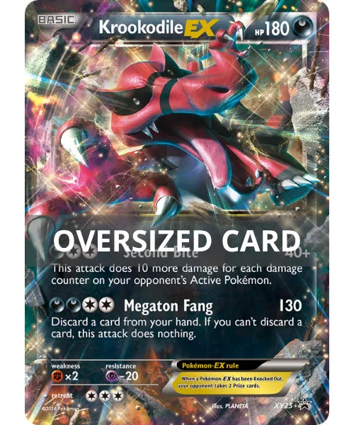 Krookodile EX #XY25 Oversized XY Black Star Promos Pokemon card