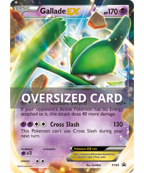Gallade EX #XY45 Oversized XY Black Star Promos Pokemon card