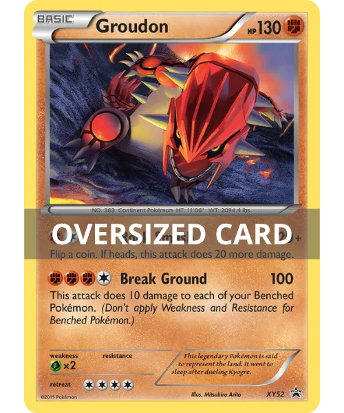 Groudon #XY52 Oversized XY Black Star Promos Pokemon card