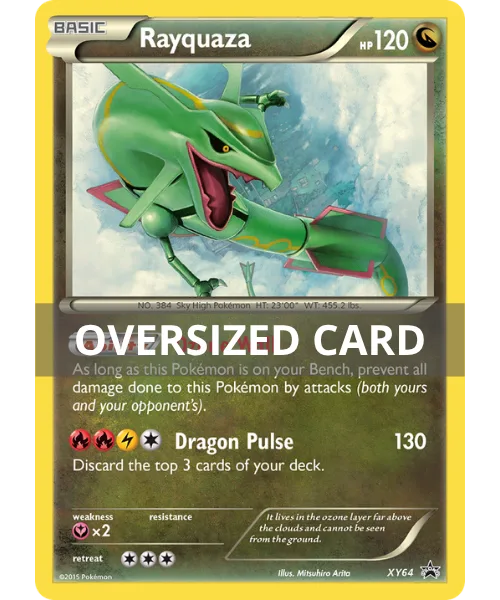 Rayquaza #XY64 Oversized XY Black Star Promos Pokemon card
