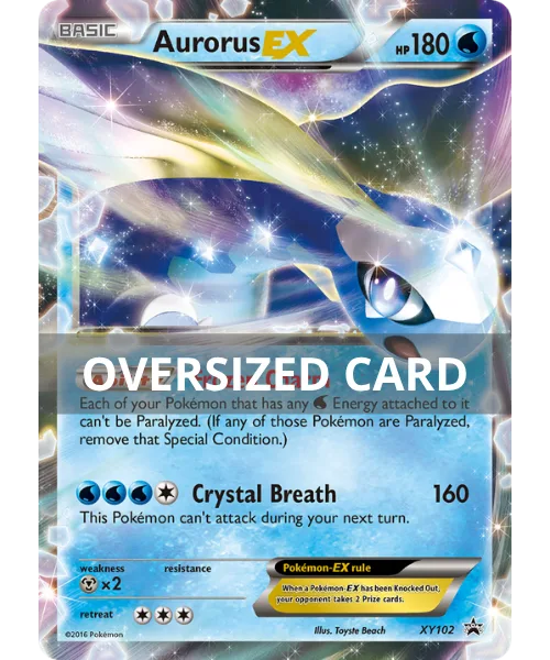 Aurorus EX #XY102 Oversized XY Black Star Promos Pokemon card