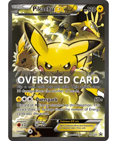Pikachu EX #XY124 Oversized XY Black Star Promos Pokemon card