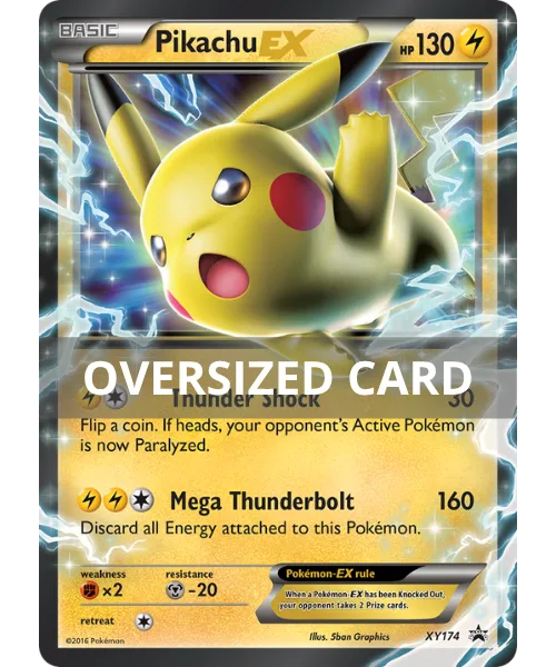 Pikachu EX #XY174 Oversized XY Black Star Promos Pokemon card