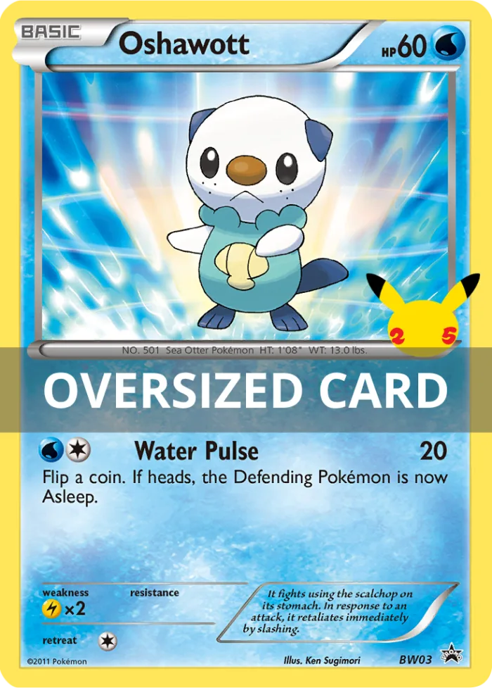 Oshawott #BW03 Oversized BW Black Star Promos Pokemon card
